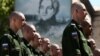 Отправка призывников из Севастопольского военного комиссариата аннексированного Россией Крыма, май 2018 года