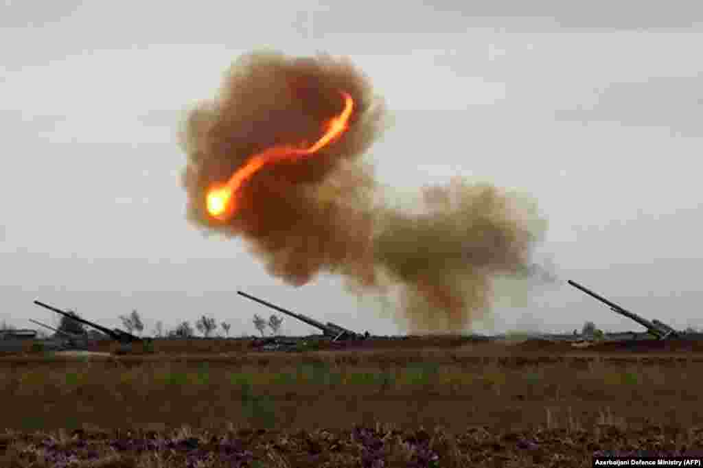 On September 28, 2020, the Azerbaijani Defense Ministry posted a video that purported to show an Azerbaijani army artillery strike against the positions of ethnic Armenian separatists in the disputed region of Nagorno-Karabakh.