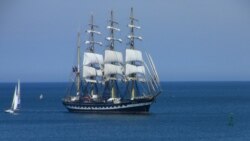 The Kruzenshtern in Ukraine's Sevastopol bay in 2015