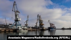 Морской порт в оккупированном Бердянске Запорожской области 